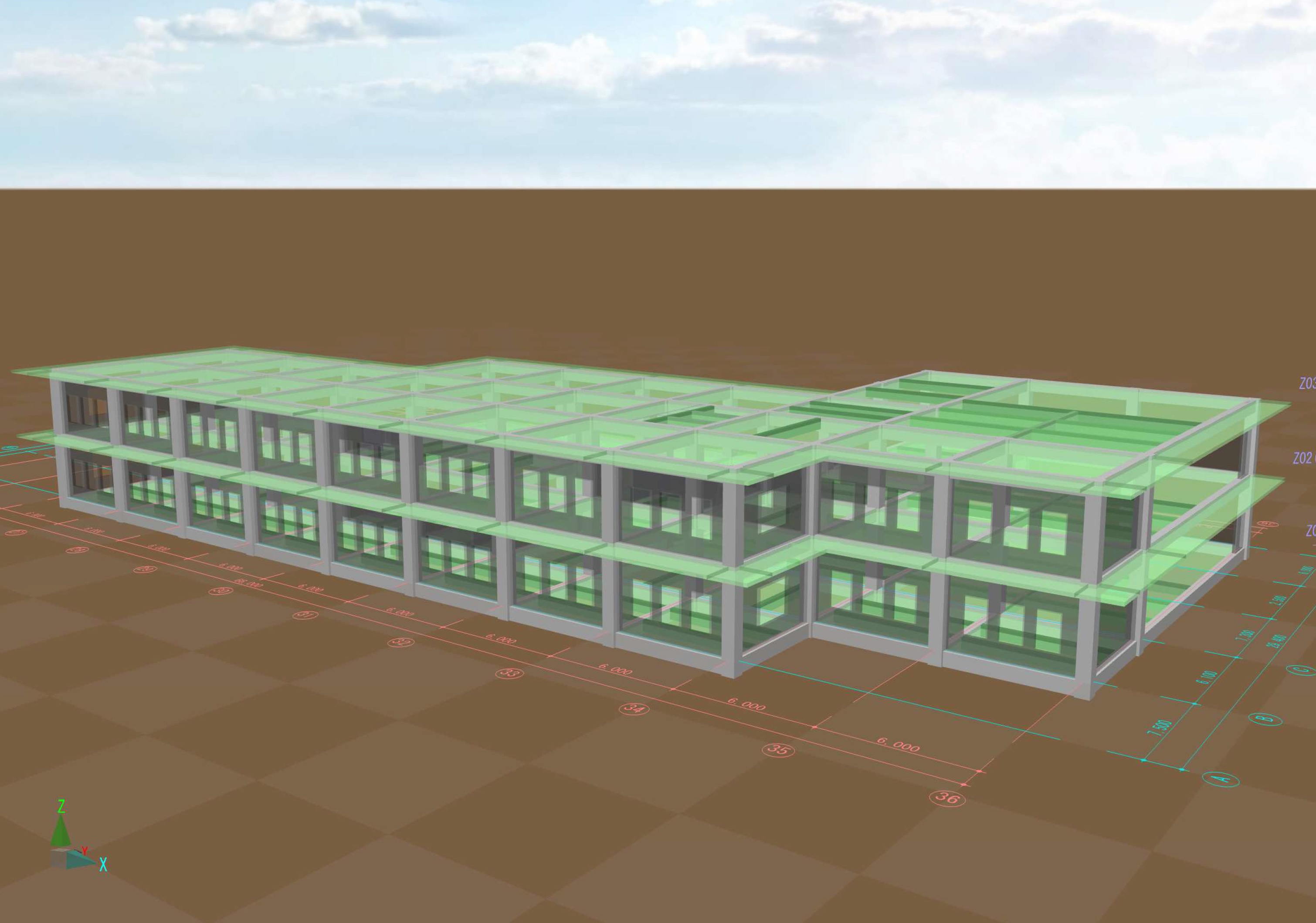 T市防災拠点施設低層病棟